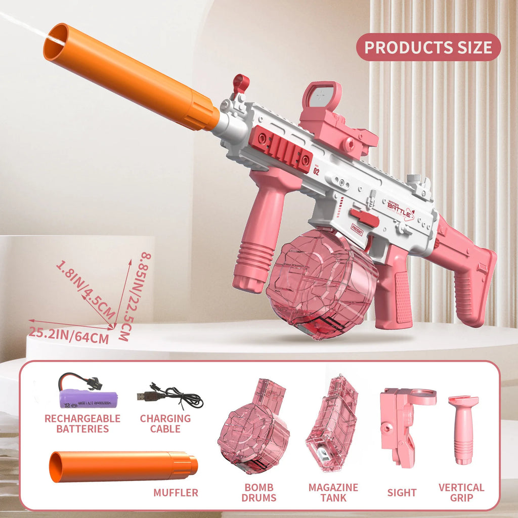 Water Gun Electric Toy High Pressure Full Auto Pool Games Beach Pistol Shooting toy Summer Outdoor Adults Boys Girls Water gun