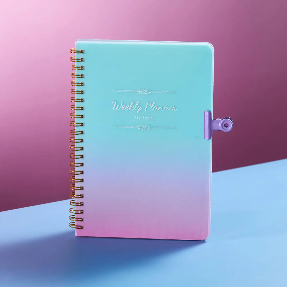 52 Weeks Weekly Planner Notebook A5 Undated Spiral Agenda Daily Student Schedules Journal Stationery Office School Supplies