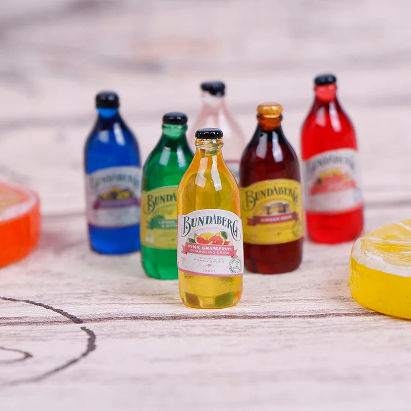 1 Set 1/12 Miniature Wine Bottles Dollhouse Kitchen Accessories - Mini Dolls House Living Room Accessories Beer Drink Bottles