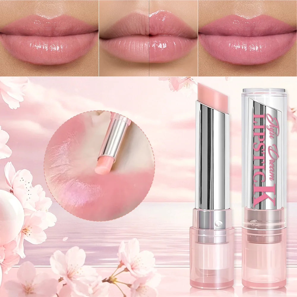 Pink Magic Lip Balm, Color-Changing Moisturizing Lipstick, Hydrating Gloss for Natural Daily Look