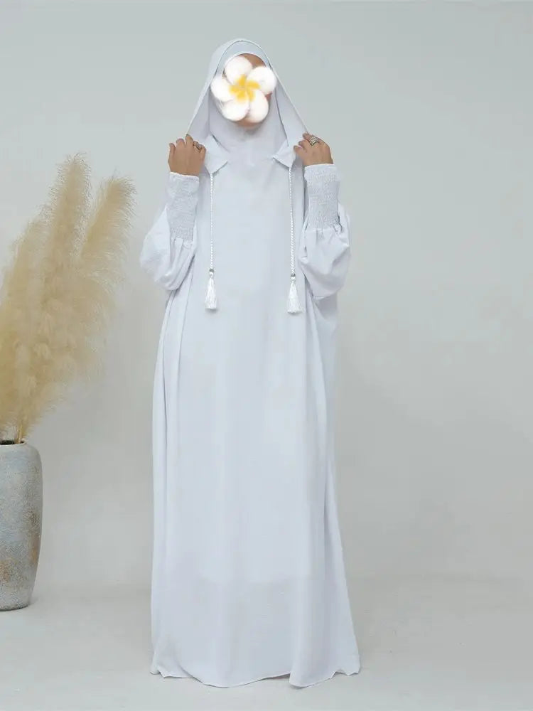 Ramadan Niqab Khimar Muslim Abaya Damen Dubai Turkey Islam Prayer Clothes Women Jilbab Modest Dress Kaftan Robe Femme Musulmane