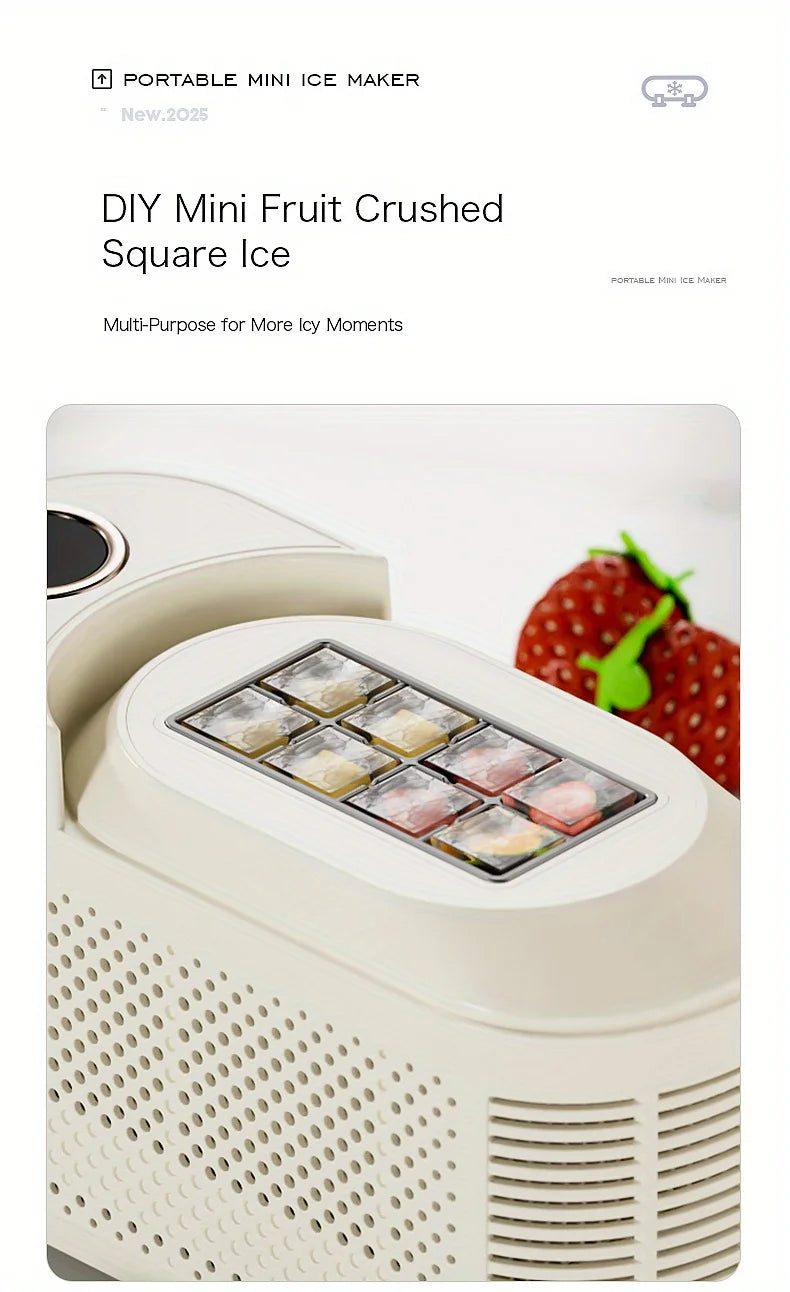 Mini Ice Maker Machine Portable Countertop Ice Cube Maker for Home Office Camping Car RV Small Ice Making Machine 12V 220V