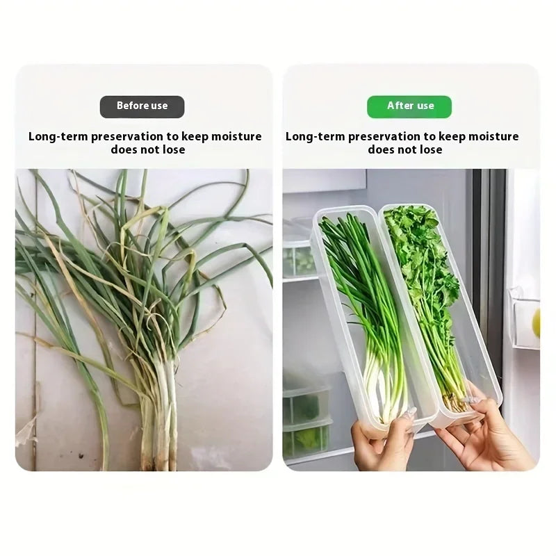 1//2/4pcs Refrigerator Fresh-keeping Storage Box Fresh-keeping Artifact,Food Preservation Boxes Transparent Sealed Kitchen Tools