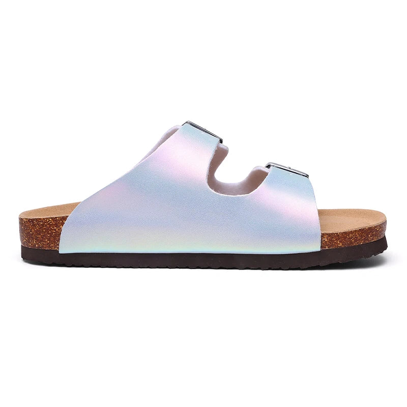 Kidmi New Women Sandals With Three Straps Summer Nonslip Sandals Casual Ladies Beach Sandals Soft Holiday Pool Cloud Sandals