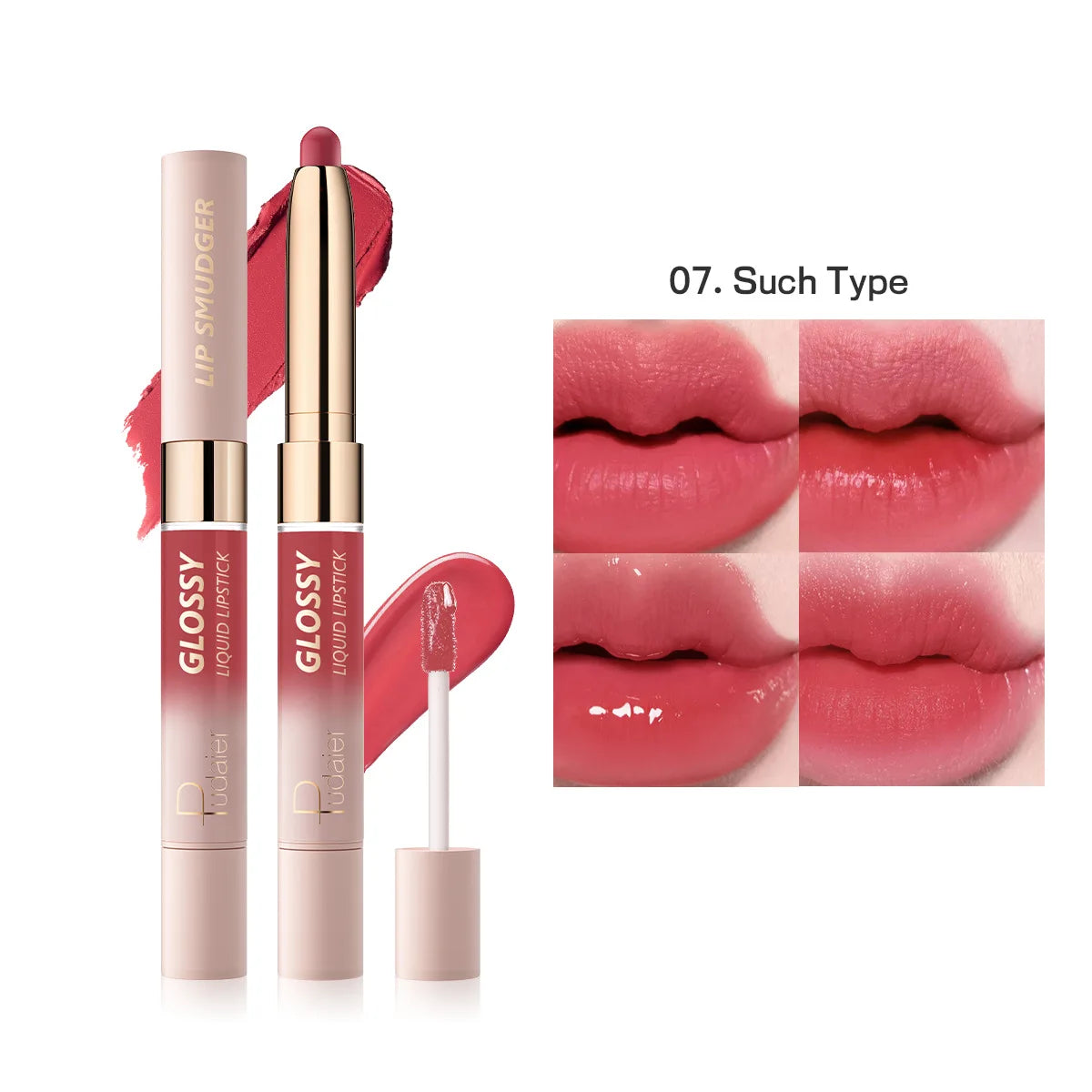 10-Color Double-Headed Lipstick Lip Gloss Moisturizing and Durable Matte Lip Gloss Color-Producing Liquid Lipstick For Makeup