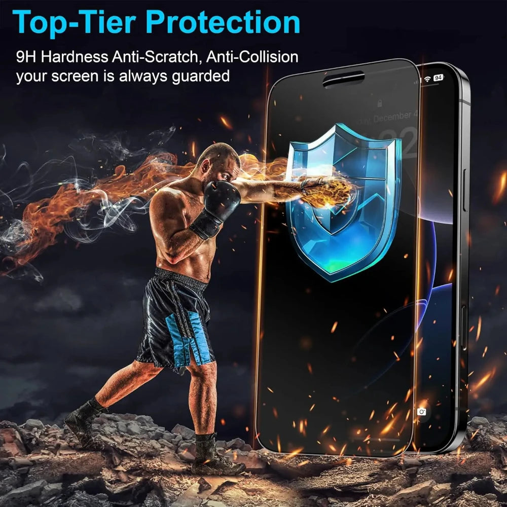 NNBILI 3pcs Full Cover Matte Privacy Screen Protector For iPhone 17 16 15 14 13 12 11 Pro Max Plus Mini X XS Anti-Peeping Glass