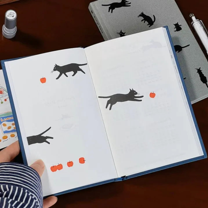 2026 Japanese Weekly Planner with Kitten & Puppy Design, Cute B6 Notebook for Journaling, Aesthetic Diary for School Office Gift
