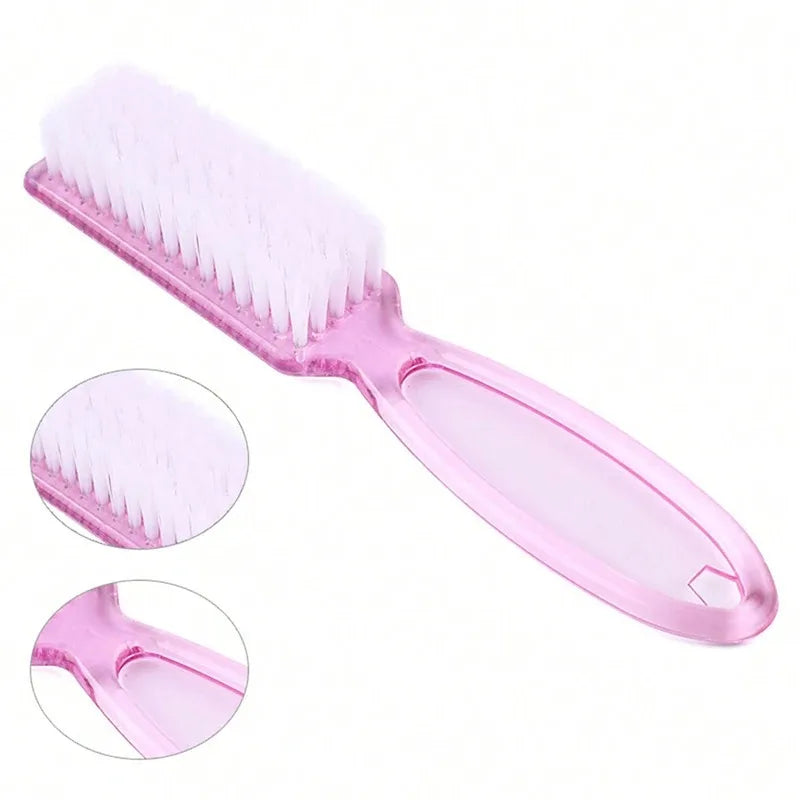 2pcs Nail Brush Cleaning Remove Dust Powder Plastic Cleaner for Acrylic UV Gel Nails Art Manicure Nail Care Accessories