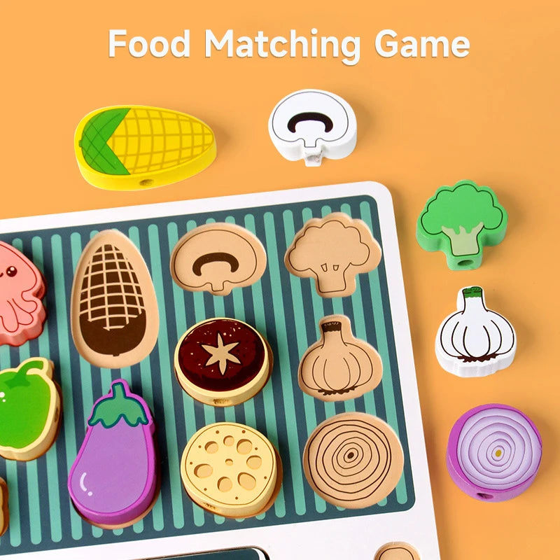 Simulation Kitchen Pretend Toy Wooden Toddler DIY BBQ Toy Set Classic Game Montessori Educational Toy For Children Kids Gift