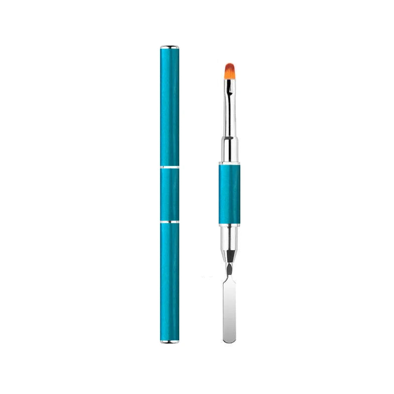 Gel Brush & Picker, 2 IN 1 Design Nail Brush and Spatula,Gel Nail Brush Tool for Acrylic Nails Extension Gel