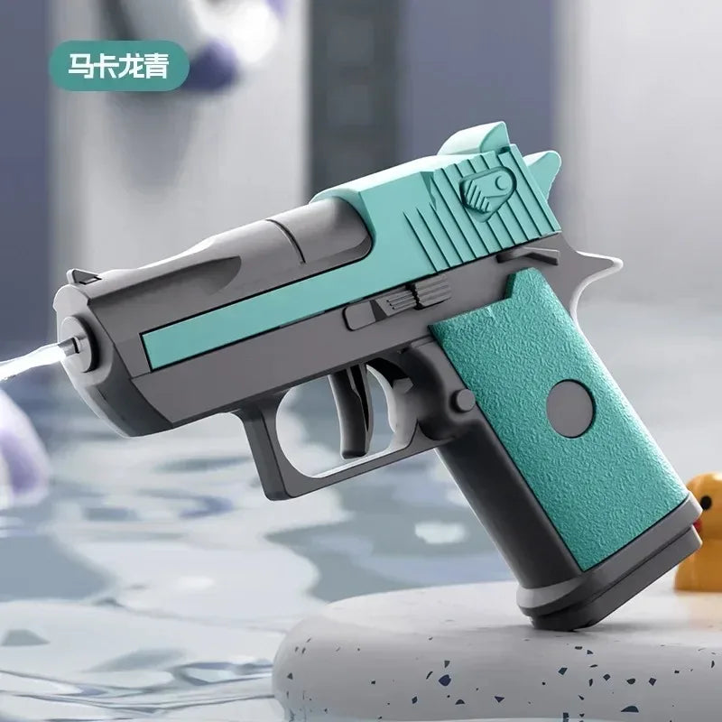 Mini Desert Eagle Water Gun - Continuous Firing Outdoor Water Pistol for Kids, Summer Beach Toy, Mechanical Water Shooter for Ou