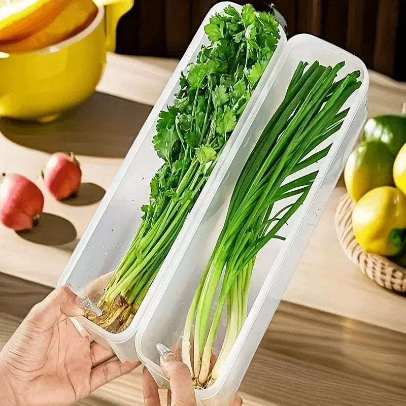 1//2/4pcs Refrigerator Fresh-keeping Storage Box Fresh-keeping Artifact,Food Preservation Boxes Transparent Sealed Kitchen Tools