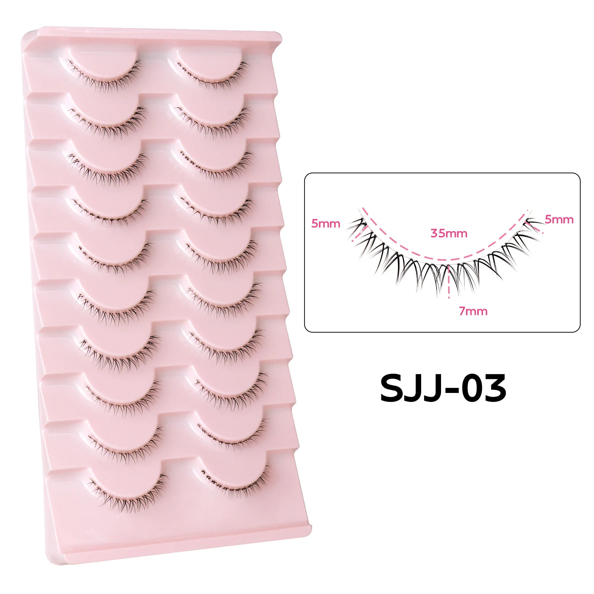 10Pairs Lower Eyelashes Pack Under Eye Lashes Soft Lower Eyelashes 100% Handmade Clear Band Manga Bottom Lashes Makeup Tools