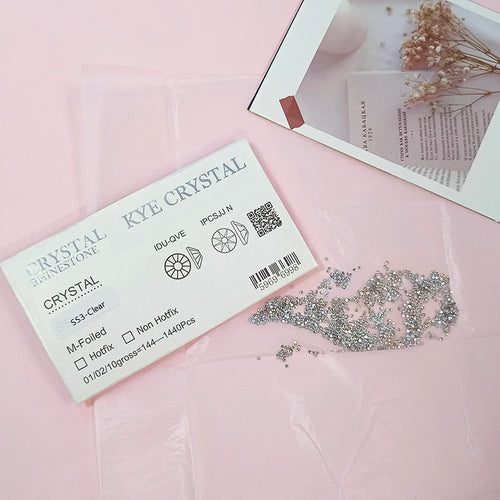 1440Pcs/Pack Flatback 3D Glass Swarovsky DIY Nails Rhinestones Art Decoration Shiny Crystal Stones Gems Manicure