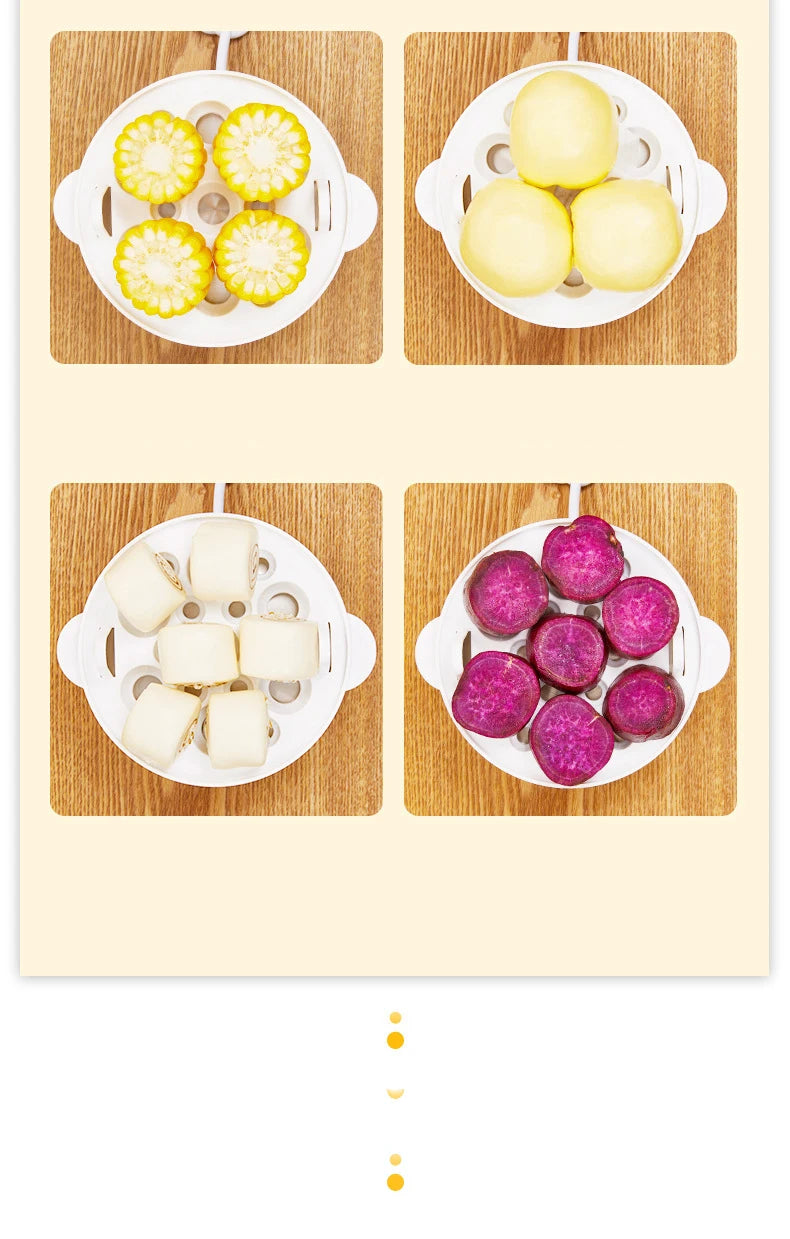 Multifunction Electric Egg Cooker Double Layers Egg Boiler Corn Milk Rapid Breakfast Cooking Egg Steamer Appliances Kitchen