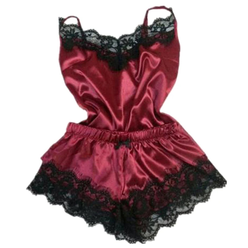 Ladies Spring And Summer Ice Silk Thin Halter Home Service Satin Night Dresses Sexy Pajamas Women's Silk Suspender Nightdress