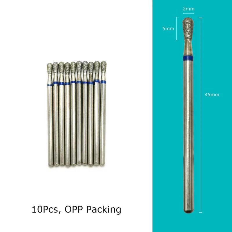 HYTOOS Nail Drill Bits Diamond Cutters for Manicure Cuticle Burr Milling Cutter for Pedicure Nails Accessories Tools