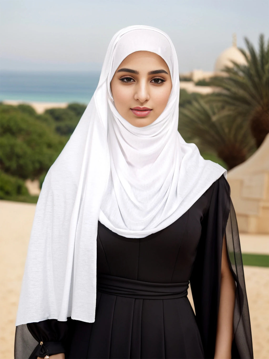 Muslim Premium Jersey Hijab Scarf Women Instant Hijab Unequal Length On Both Sides Easy to Wear Soft Jersey Plain Shawl Wraps