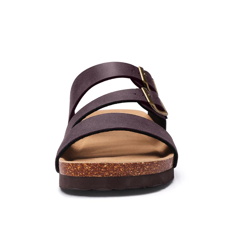Kidmi New Women Sandals With Three Straps Summer Nonslip Sandals Casual Ladies Beach Sandals Soft Holiday Pool Cloud Sandals