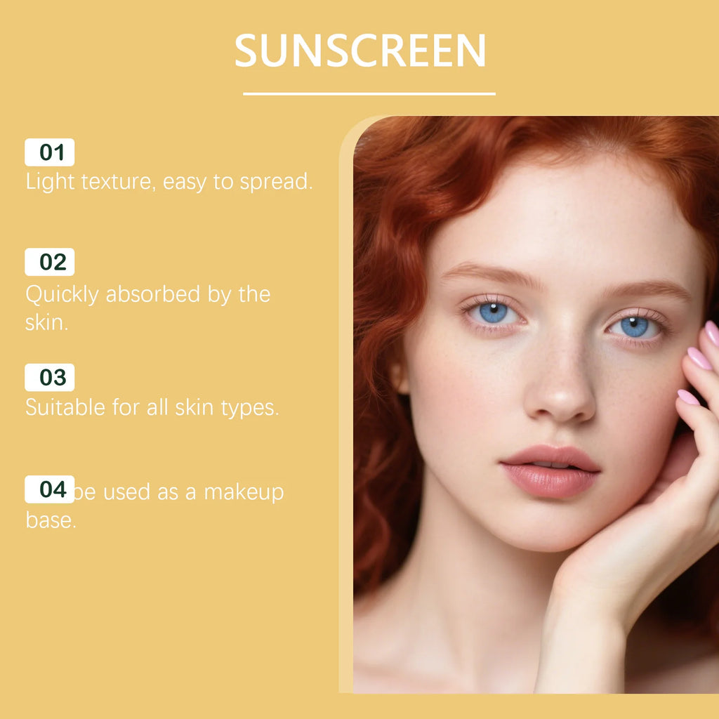 Lightweight Hydrating Sunscreen SPF 50++ Long Lasting UV Protection Fast Absorb No Sticky Oil Control Refreshing Sunblock Lotion