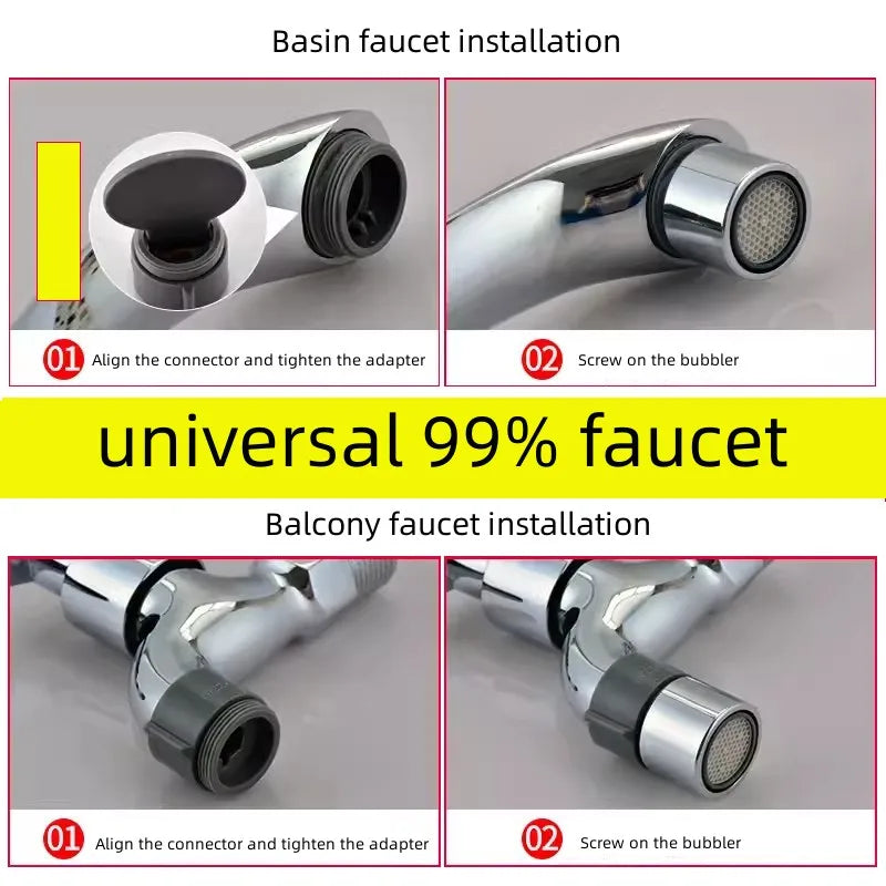 Faucet Adapter ABS Thread Connector Water Tap Joints Water Purifier Bubbler Nozzle Converter for Bathroom Kitchen Accessories