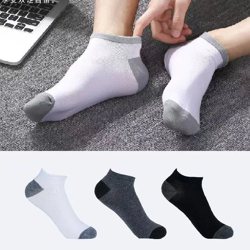 10 Pairs Of Comfortable Breathable Socks Sweat Absorbing Odor Proof Low Cut Solid Color Socks Suitable For Outdoor Activities