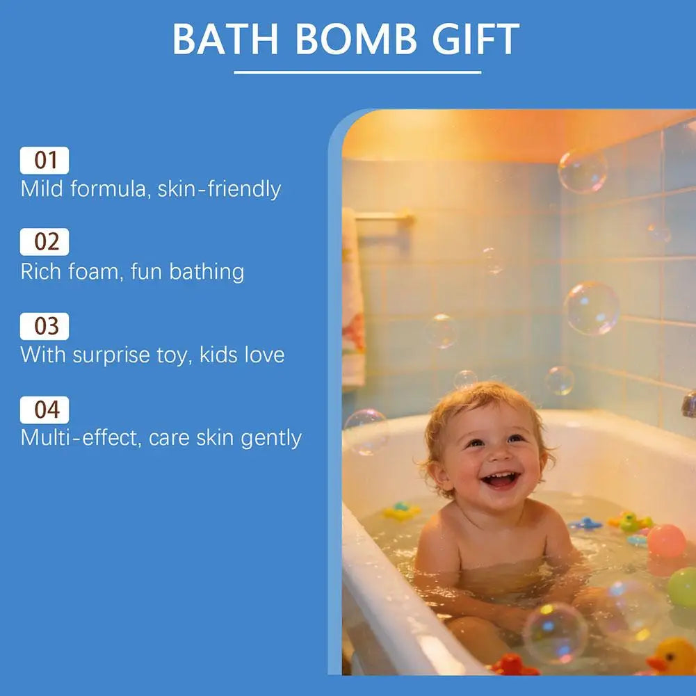 50gx12 Bath Bombs For Kids With Surprise Toys Inside For Kids Boys And Girls Holiday Bubble Bath With Cheerful Scent