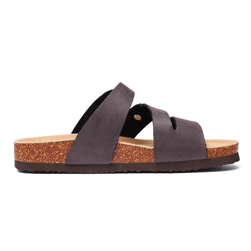 Kidmi New Women Sandals With Three Straps Summer Nonslip Sandals Casual Ladies Beach Sandals Soft Holiday Pool Cloud Sandals