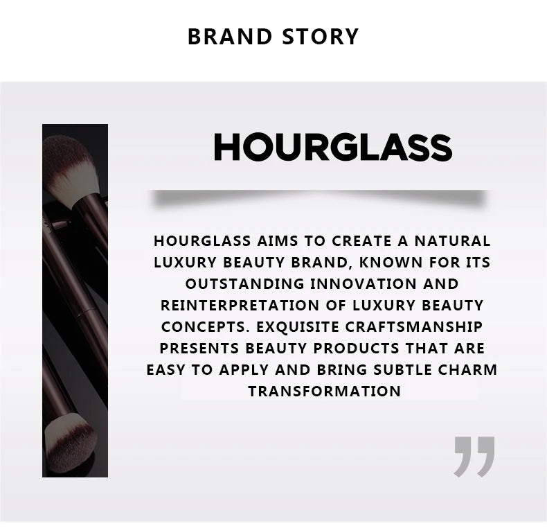 Hourglass Makeup Brush- No.6 Tapered Blender Brush Soft and Skin-friendly Fiber Hair Fashion Design Single Eye Brush