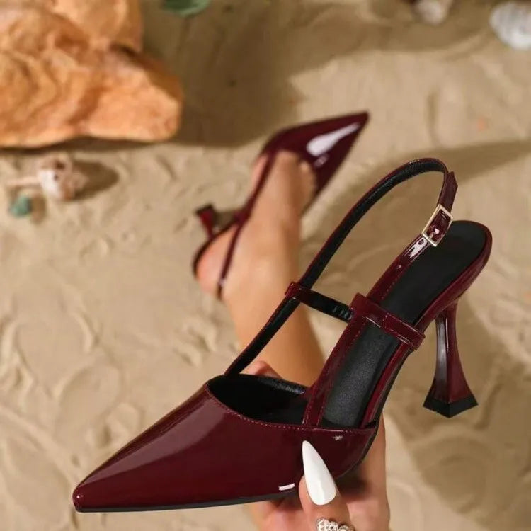 2026 Fashion Buckle Latch Open Toe Sandals Women Thin High Heels Ladies Grace Women Wedding Party Shoes 4367