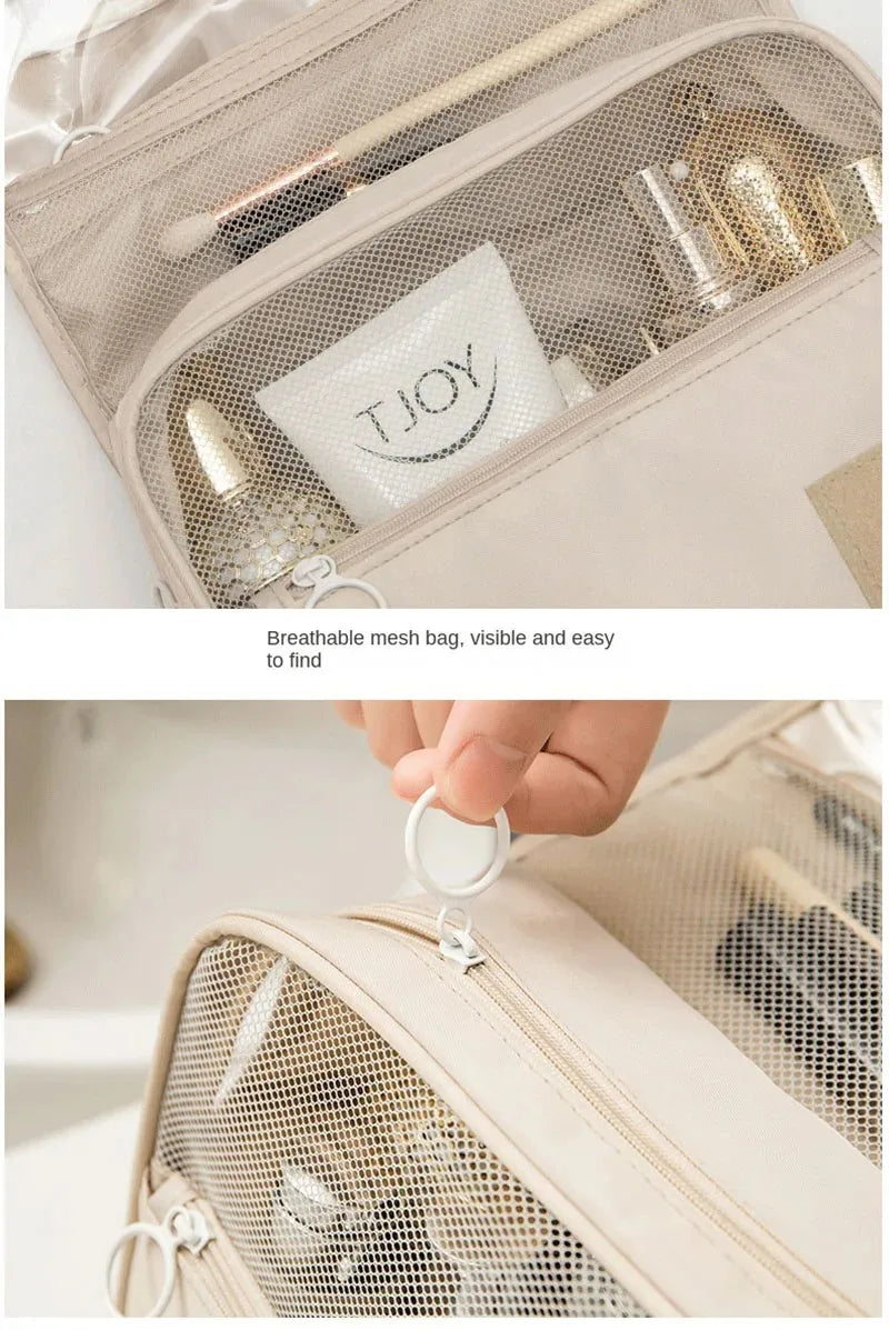 High Quality Travel Makeup Bag Waterproof Toiletries Organizer  Women Neceser Bathroom Hook Wash Pouch Hook Makeup Storage Bag