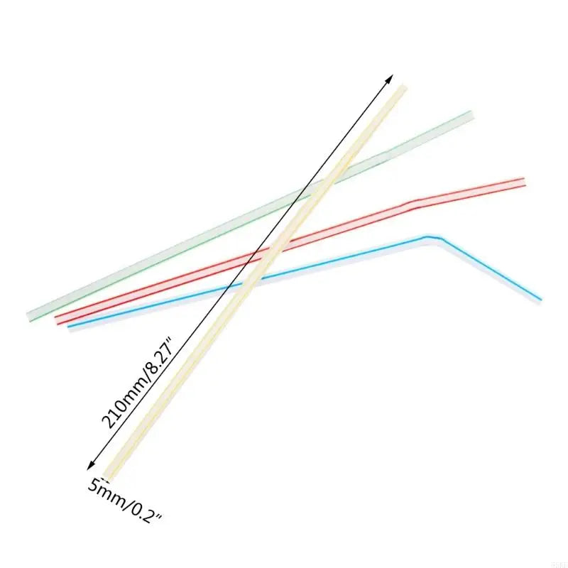 3X100PC Colorful Bendable Straw Drinking Kunststof Straw for Milk Tea Bar Party Rietjes Drinking Wedding Kitchen Beverage Straws