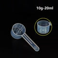 5pcs/set Transparent Plastic Spoon Measuring Flat-bottomed Spoon with Scale Useful Kitchen Baking Measuring Spoon