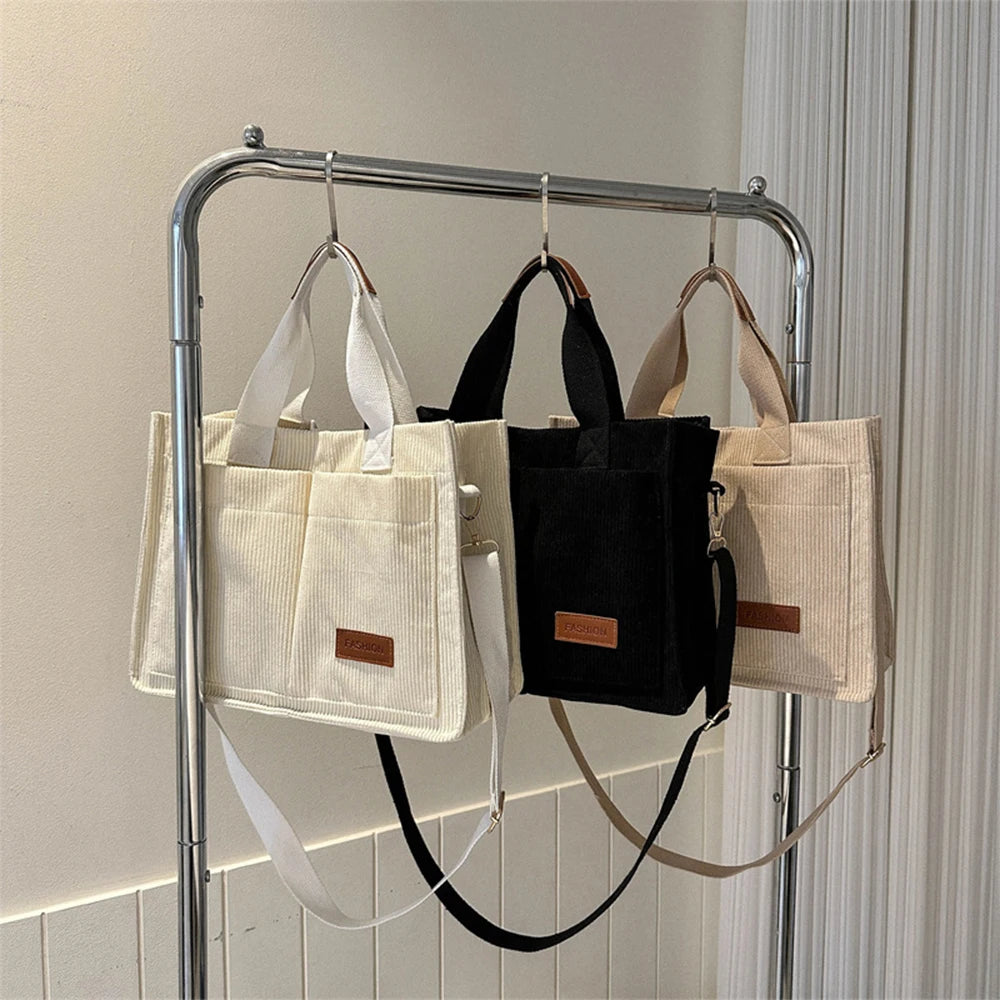 Ladies' handbag, large capacity new fashionable canvas shoulder bag, crossbody bag, commuting bag  zwq