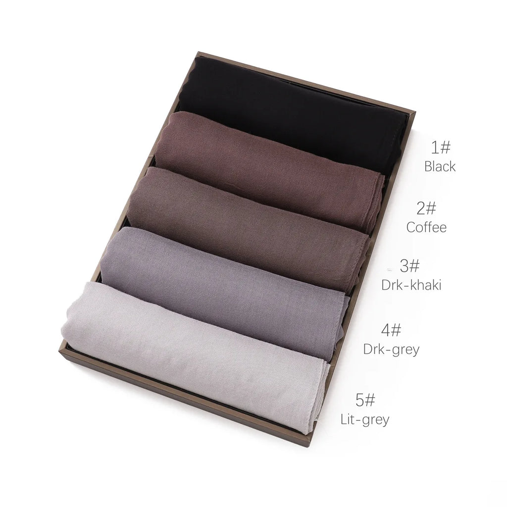 Ramadan Solid Color Modal Cotton Rayon Hijabs Scarf Women Muslim Headscarf Wraps Shawls Femme Musulman Headband Islamic Turban