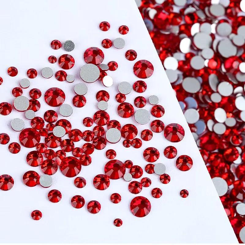 1440Pcs/Pack Flatback 3D Glass Swarovsky DIY Nails Rhinestones Art Decoration Shiny Crystal Stones Gems Manicure