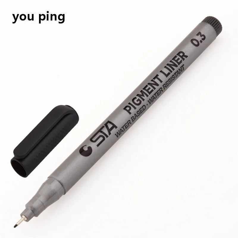 Waterproof Art Markers Brush Pen Sketch Drawing comics Pigment Line Pens  Office  School Stationery Supplies