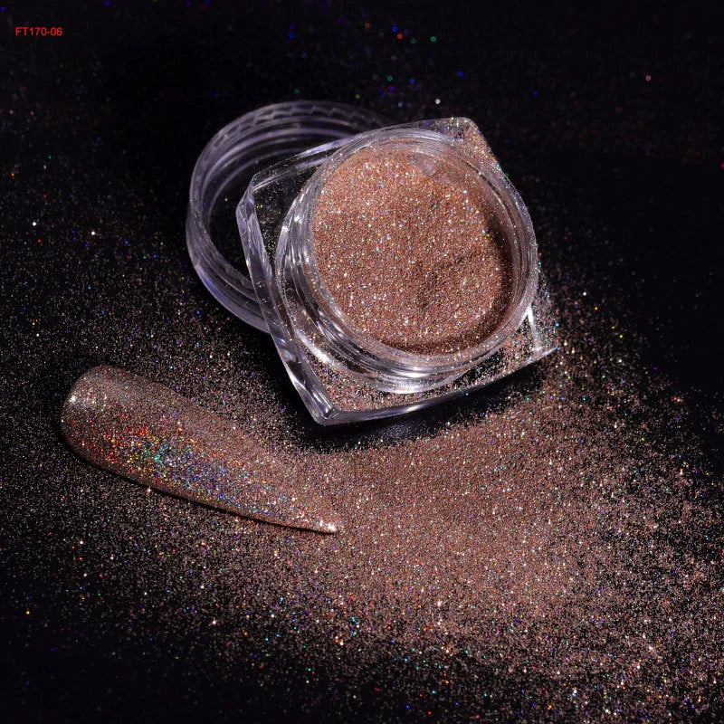 Pearl White Nails Glitter Aurora - Hailey Bieber Nails Moonlight Powders Fritillary Shell Mirror Pigment Nail Decoration