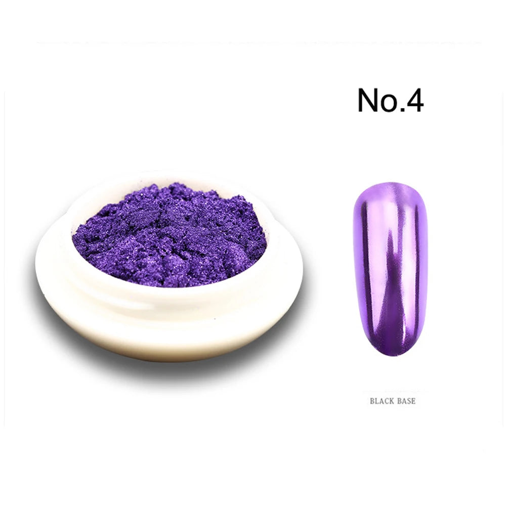 Pearl White Nails Glitter Aurora - Hailey Bieber Nails Moonlight Powders Fritillary Shell Mirror Pigment Nail Decoration