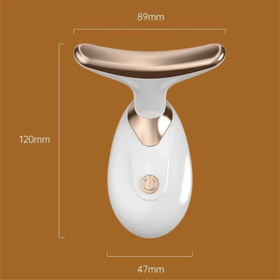 Neck Facial Lifting Device EMS Microcurrent LED Photon Therapy Vibration Face Massager Anti Wrinkles Tightening Skin Care Tools