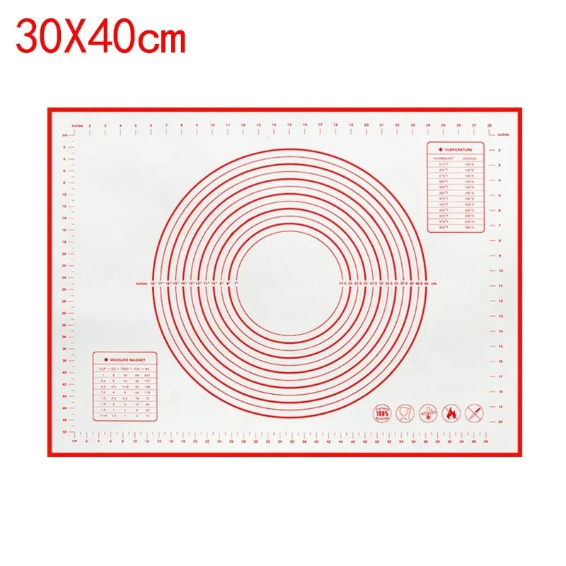 UNTIOR 1PCS Silicone Baking Mat Kneading Pad Dough Mat Pizza Cake Dough Maker Kitchen Cooking Grill Non-Stick Gadgets Bakeware