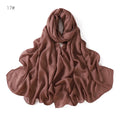 Ramadan Solid Color Modal Cotton Rayon Hijabs Scarf Women Muslim Headscarf Wraps Shawls Femme Musulman Headband Islamic Turban