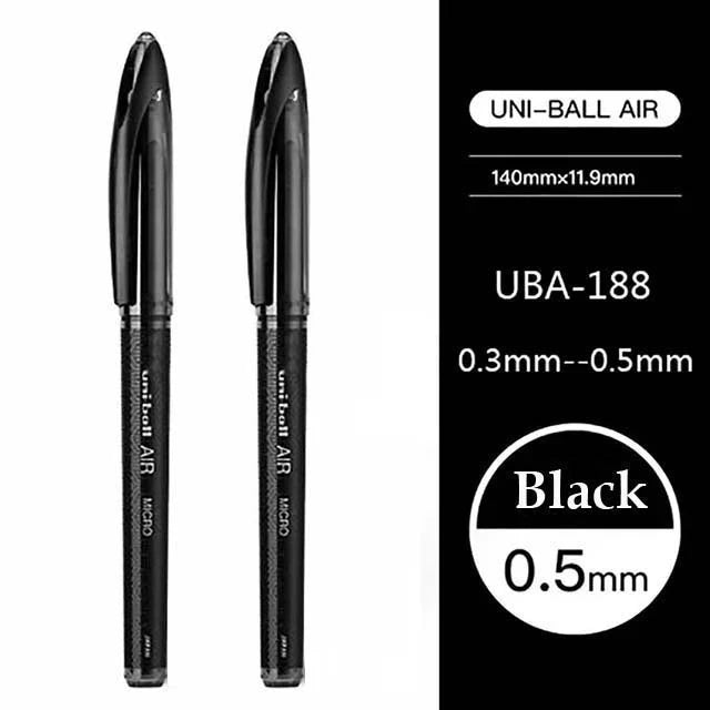 Japan Uniball Gel Pen AIR Straight Liquid Signature Pen UBA-188 Black Technology 0.5/0.7mm Free Writing School Supplies