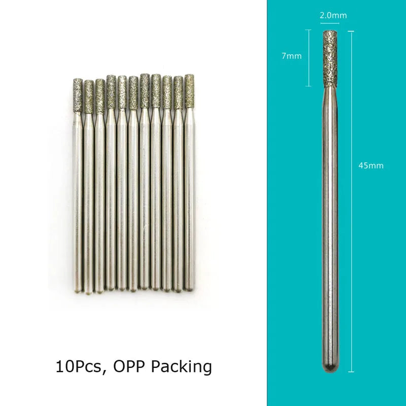 HYTOOS Nail Drill Bits Diamond Cutters for Manicure Cuticle Burr Milling Cutter for Pedicure Nails Accessories Tools