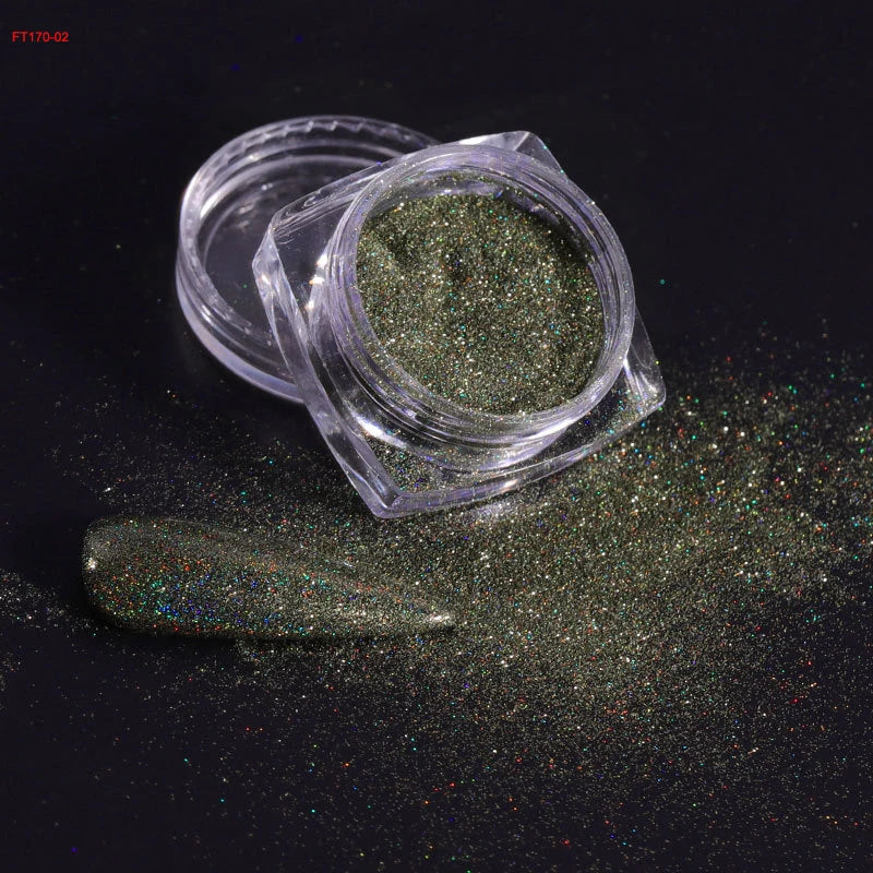 Pearl White Nails Glitter Aurora - Hailey Bieber Nails Moonlight Powders Fritillary Shell Mirror Pigment Nail Decoration