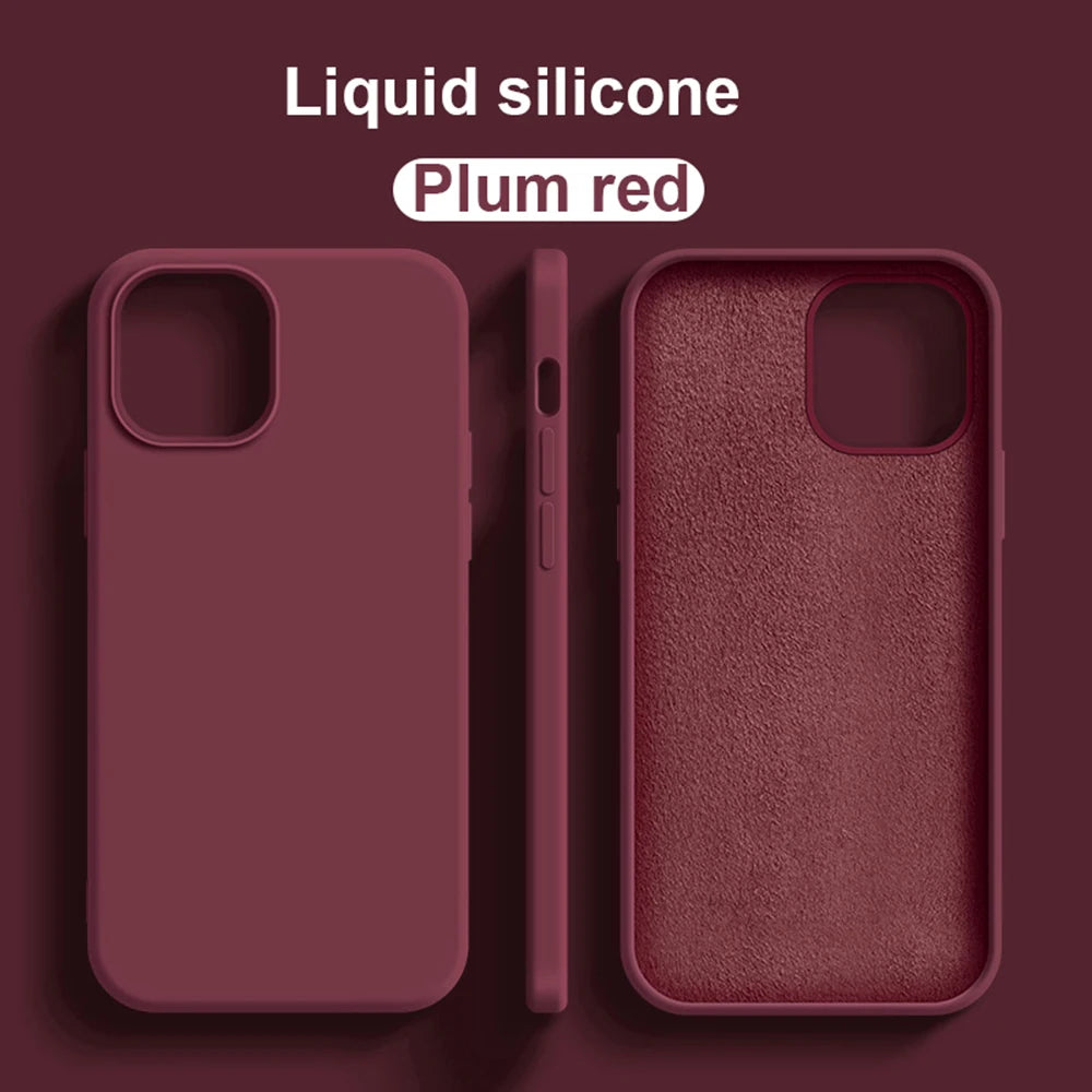 Soft Smooth Protector Shockproof Back CoverFor iPhone 16 Pro Max 15 14 11 12 13 Mini 7 8 Plus XR XS Candy Color Phone Case