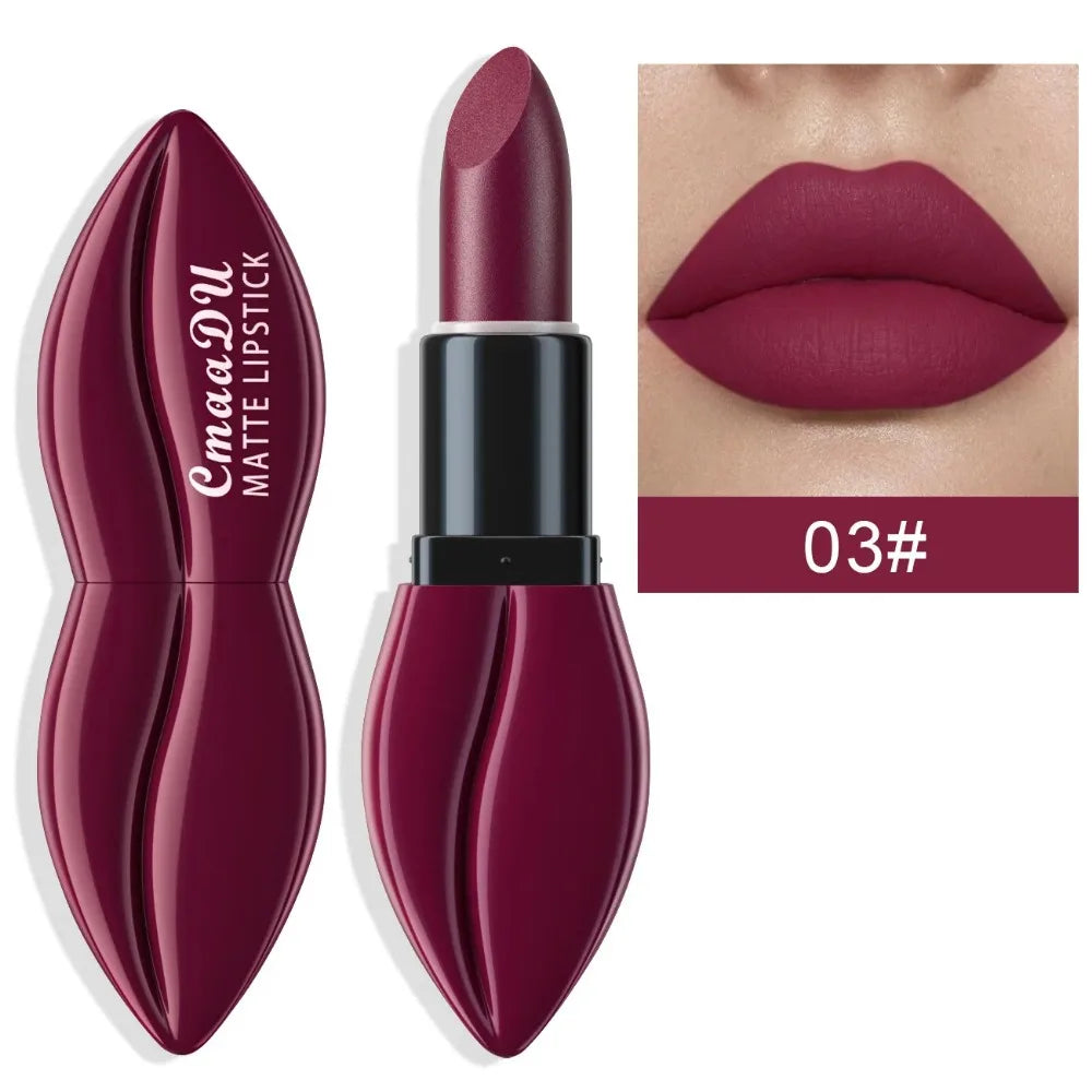 Natural Smooth Matte Waterproof Velvet Nude Lipstick Sexy Red Brown Lip Stick Pigments Makeup Lipgloss Long Lasting Profissional