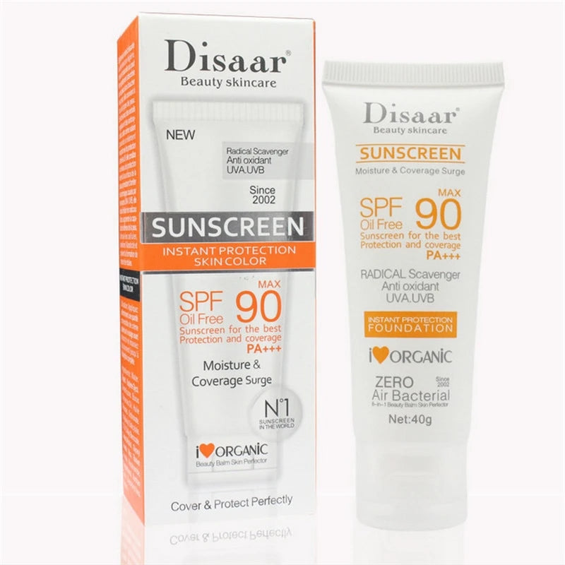 Facial Moisturizing Sunscreen SPF 90 Waterproof All-round UVA UVB Blue Light Resistance for Outdoor Sports Cycling Swimming