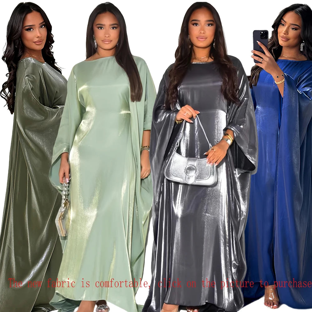 Ramadan Eid Soft Crepe Khimar Batwing Abaya Dubai Islam Muslim Modest African Dresses For Women Kaftan Kebaya Robe Femme Musulma