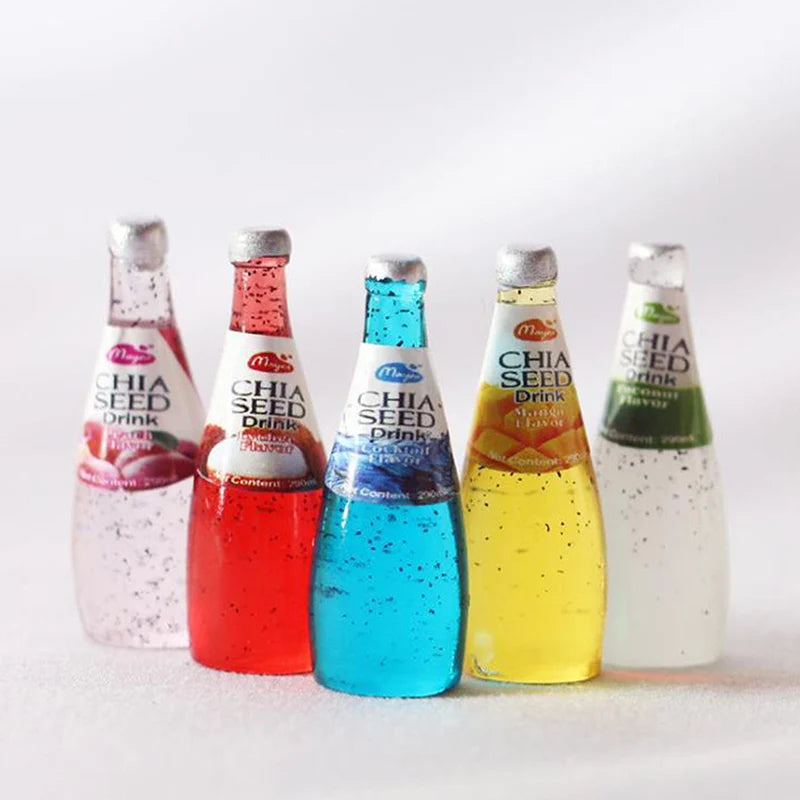 1 Set 1/12 Miniature Wine Bottles Dollhouse Kitchen Accessories - Mini Dolls House Living Room Accessories Beer Drink Bottles